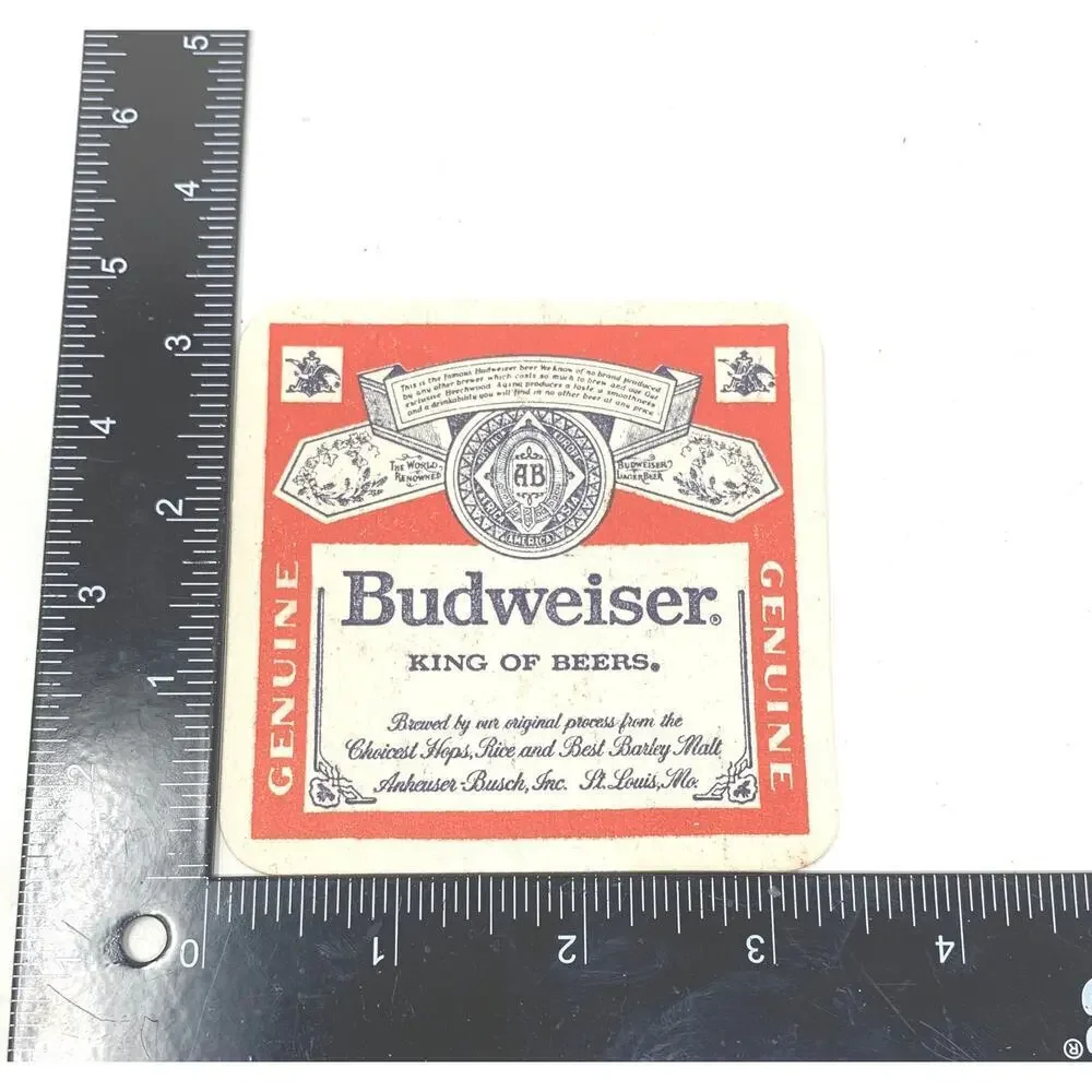 Vintage Lot 16 Budweiser Coasters 1980s Bar Beer Advertising Cardboard Promotion